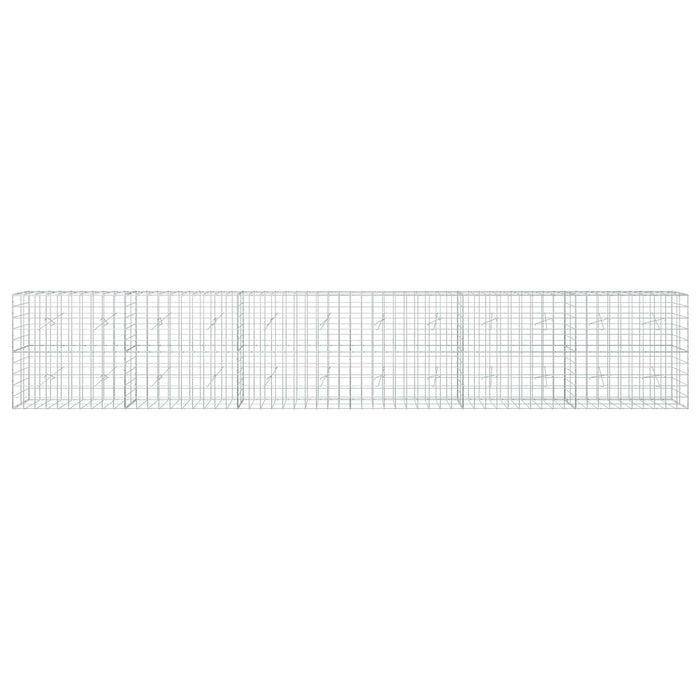Gabion cu fir de 5 mm și plasă de 10x10 cm 600x20x100 cm WALTI