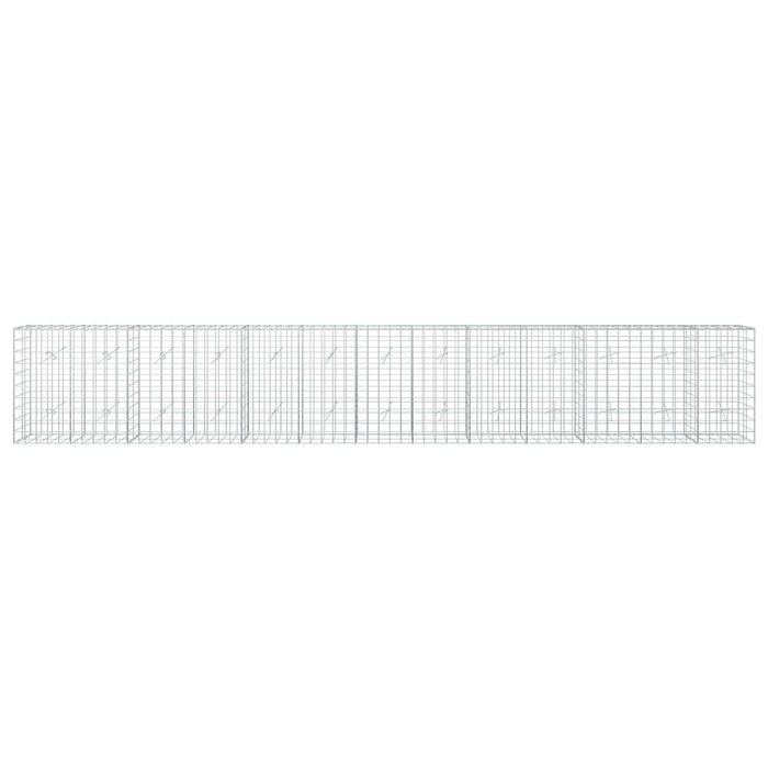 Gabion cu fir de 5 mm și plasă de 10x10 cm 650x20x100 cm WALTI