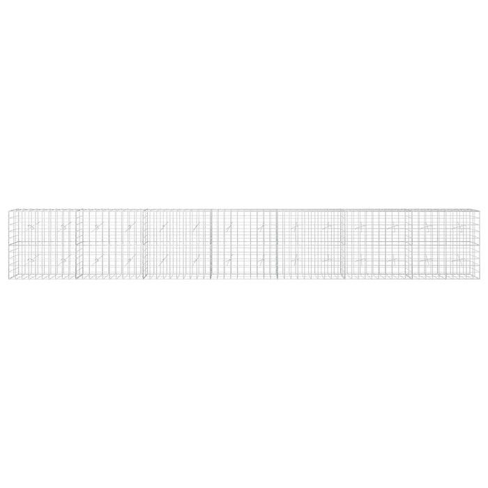 Gabion cu fir de 5 mm și plasă de 10x10 cm 700x20x100 cm WALTI
