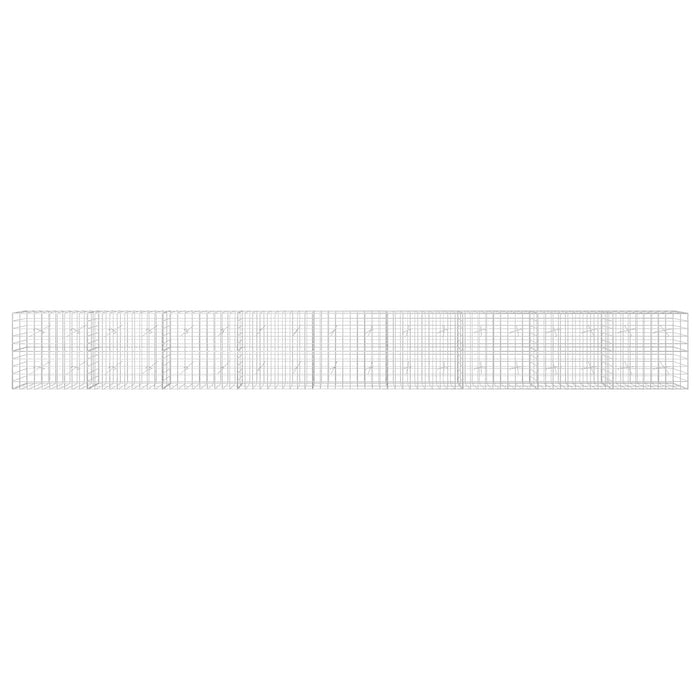 Gabion cu fir de 5 mm și plasă de 10x10 cm 900x20x100 cm WALTI