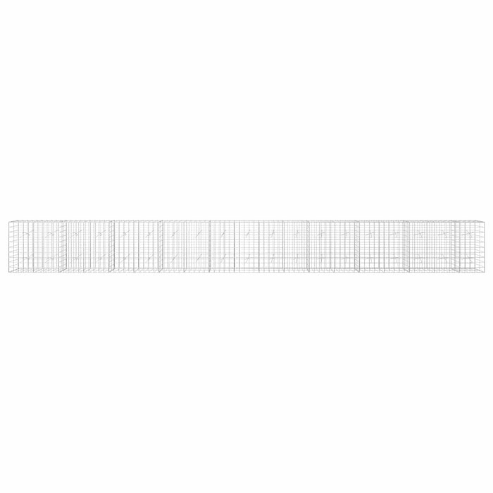 Gabion cu fir de 5 mm și plasă de 10x10 cm 950x20x100 cm WALTI