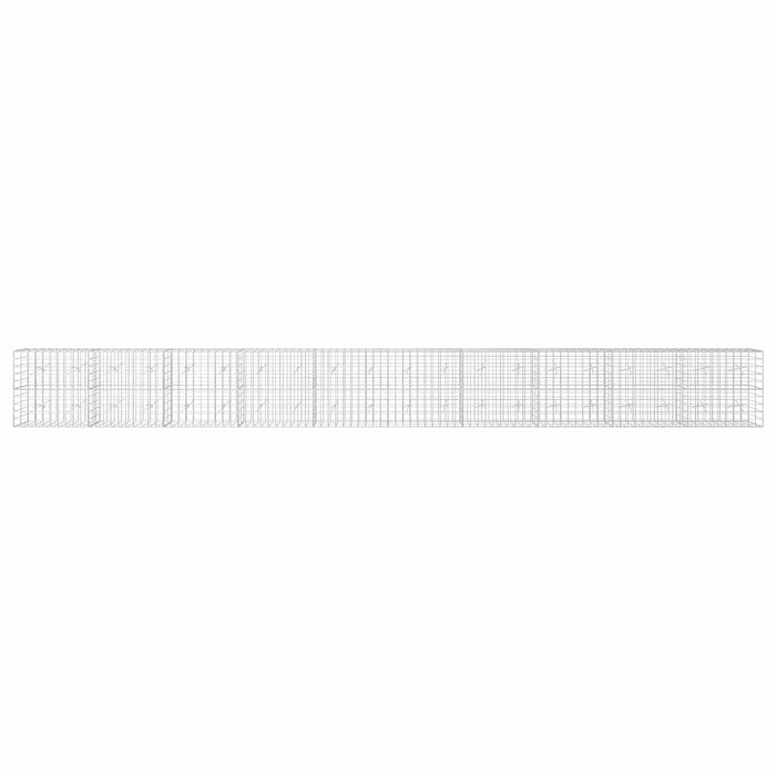 Gabion cu fir de 5 mm și plasă de 10x10 cm 1000x20x100 cm WALTI