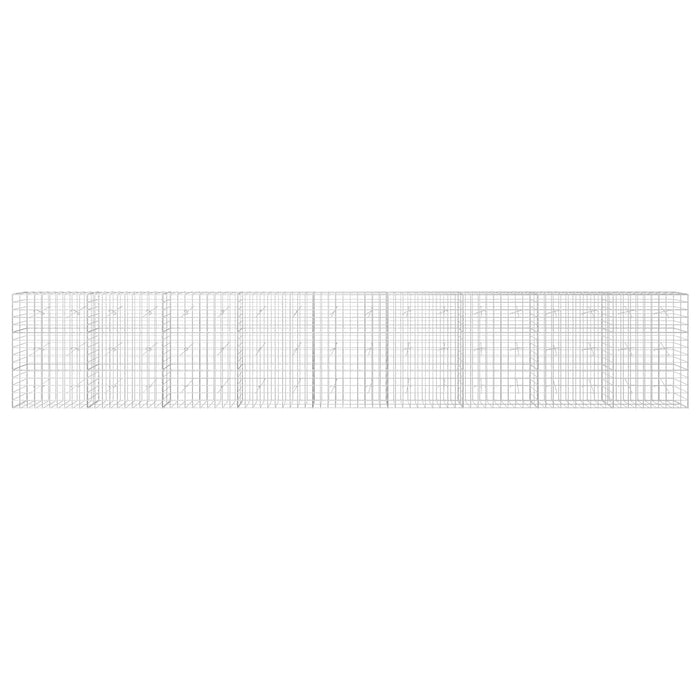 Gabion cu fir de 5 mm și plasă de 10x10 cm 900x20x150 cm WALTI