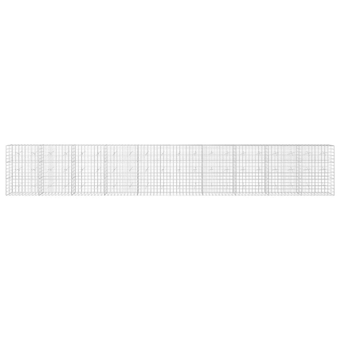 Gabion cu fir de 5 mm și plasă de 10x10 cm 1000x20x150 cm WALTI