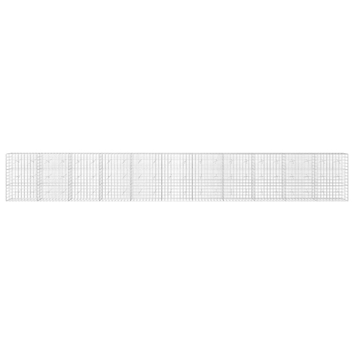 Gabion cu fir de 5 mm și plasă de 10x10 cm 1100x20x150 cm WALTI