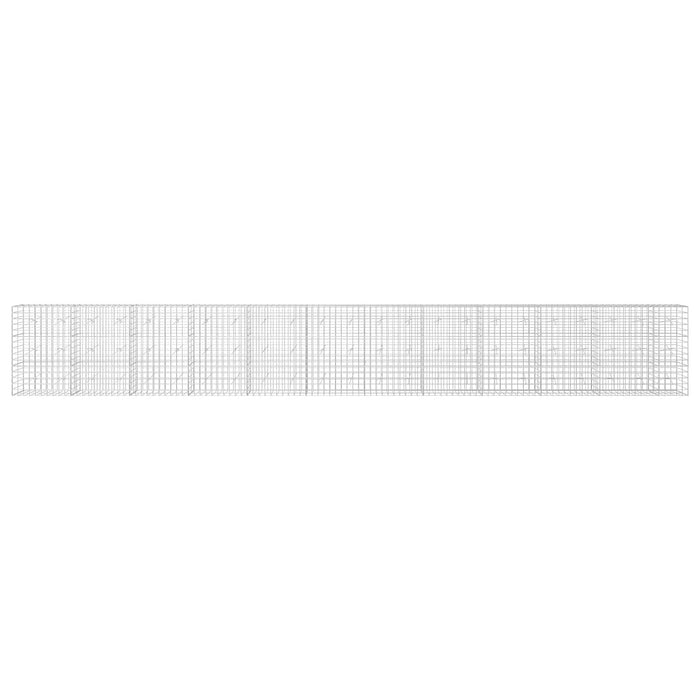 Gabion cu fir de 5 mm și plasă de 10x10 cm 1150x20x150 cm WALTI