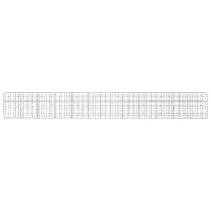 Gabion cu fir de 5 mm și plasă de 10x10 cm 1200x20x150 cm WALTI