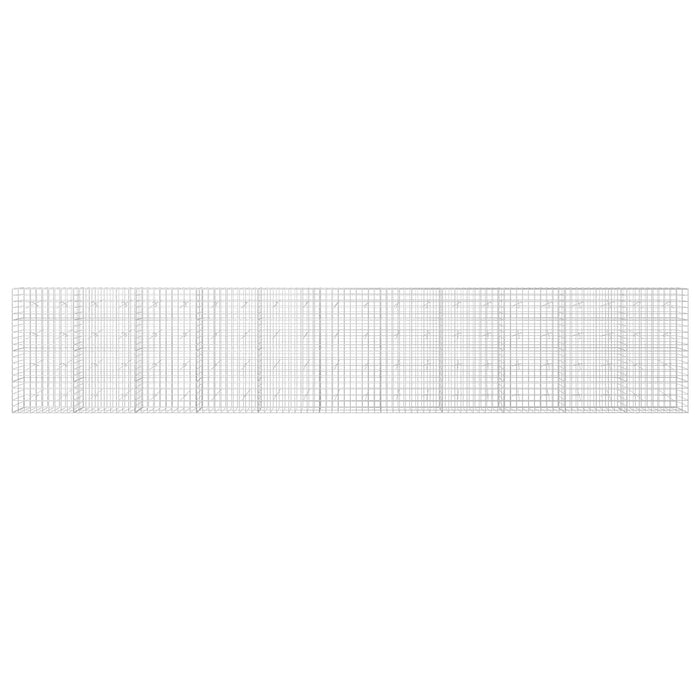 Gabion cu fir de 5 mm și plasă de 10x10 cm 1100x20x200 cm WALTI