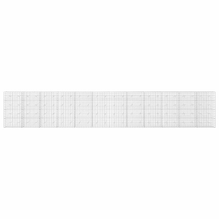 Gabion cu fir de 5 mm și plasă de 10x10 cm 1200x20x200 cm WALTI