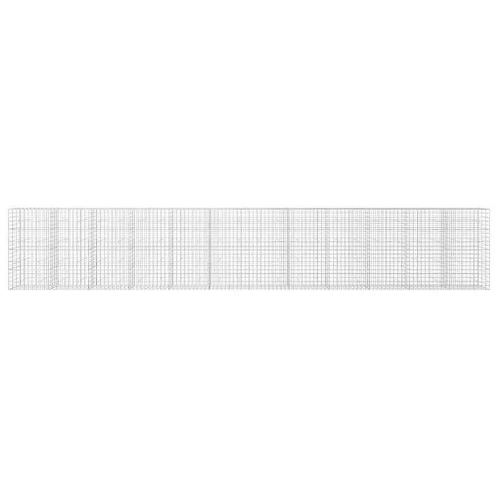 Gabion cu fir de 5 mm și plasă de 10x10 cm 1200x30x200 cm WALTI