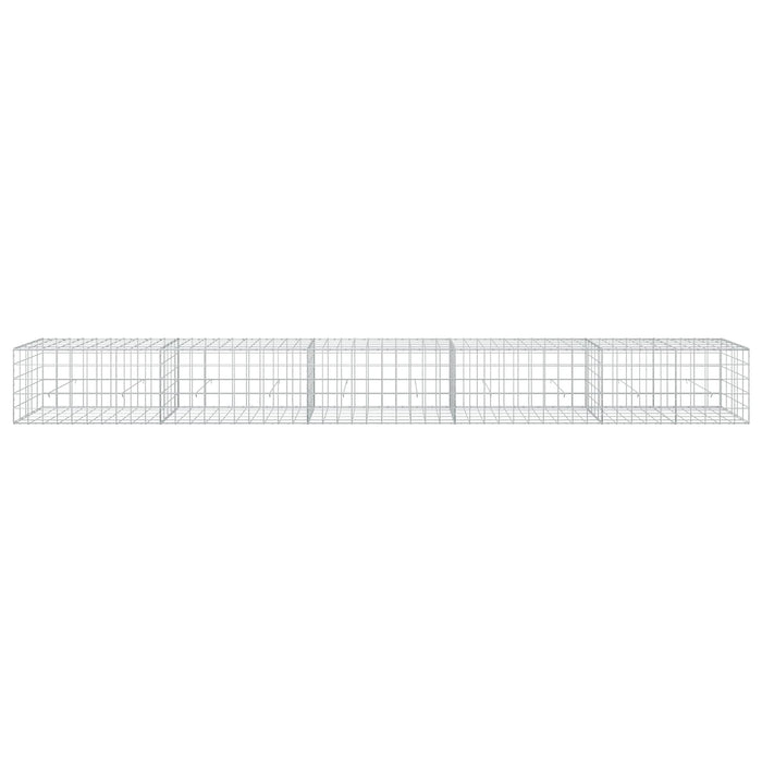 Gabion cu fir de 5 mm și plasă de 10x10 cm 500x50x50 cm WALTI