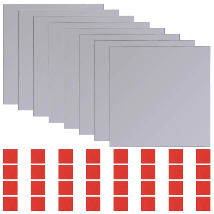 Oglinzi 8 buc. Argintiu 20,5 x 20,5 x 0,4 cm - WALTI WALTI