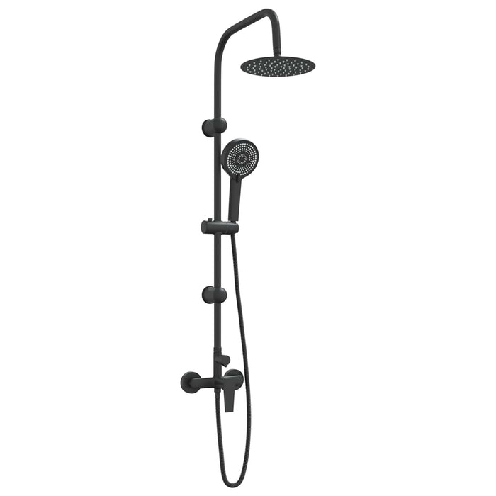 Sistem de Duș Negru Oţel inoxidabil 21 x 48 x 112 cm WALTI