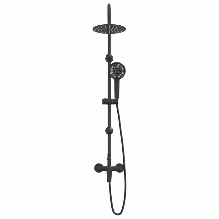 Sistem de Duș Negru Oţel inoxidabil 21 x 48 x 112 cm WALTI