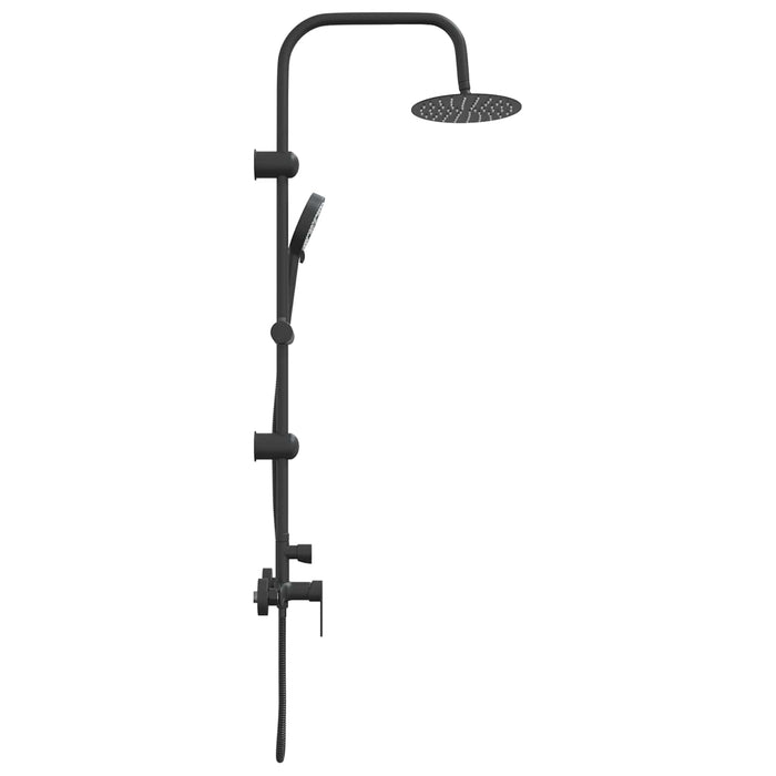 Sistem de Duș Negru Oţel inoxidabil 21 x 48 x 112 cm WALTI