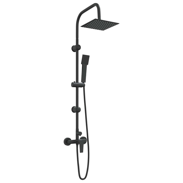 Sistem de Duș Negru Oţel inoxidabil 21 x 48 x 112 cm WALTI