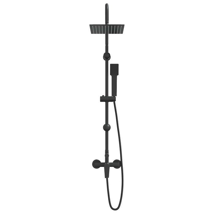 Sistem de Duș Negru Oţel inoxidabil 21 x 48 x 112 cm WALTI