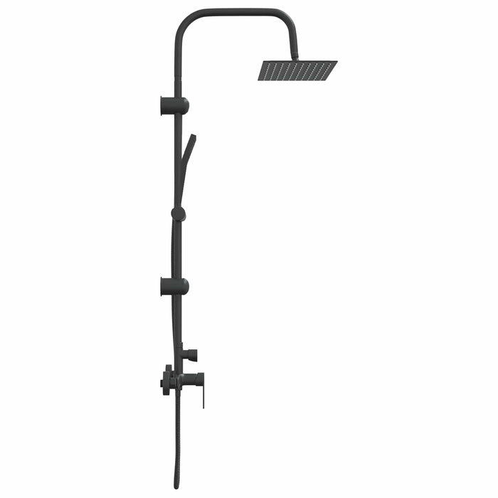 Sistem de Duș Negru Oţel inoxidabil 21 x 48 x 112 cm WALTI