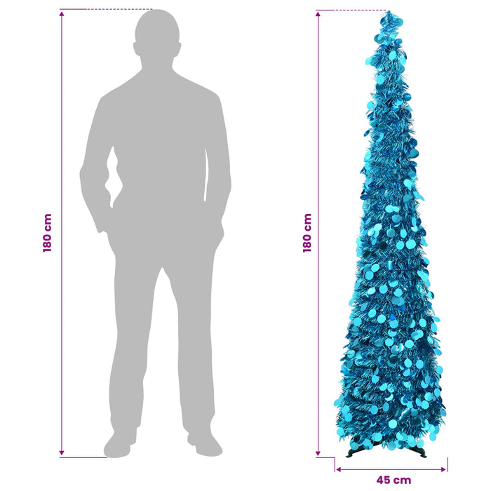 Brad de Crăciun pop-up 180 cm PET albastru - WALTI WALTI