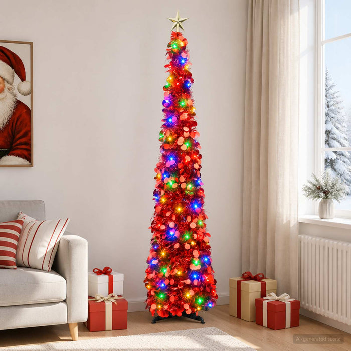 Brad de Crăciun pop-up cu LED-uri și stea în vârf 180 cm - WALTI WALTI