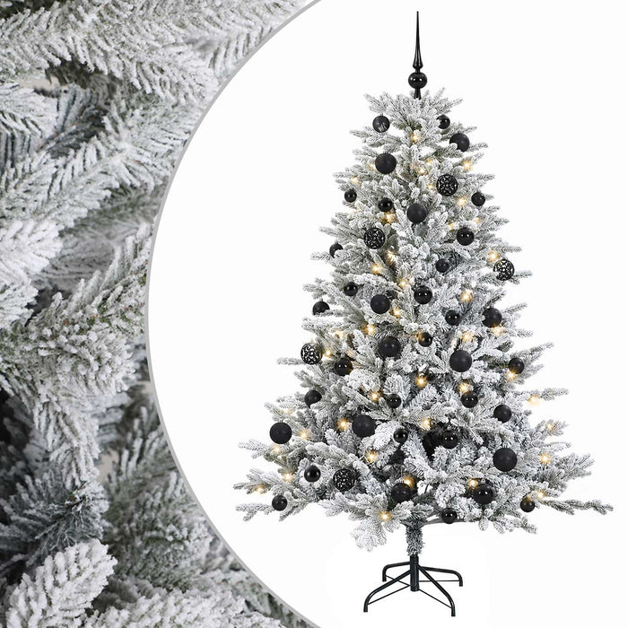 Brad de Crăciun artificial cu glob 150 cm 150 LED-uri Alb cald WALTI