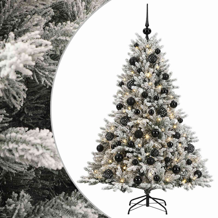 Brad de Crăciun artificial cu glob 120 cm 150 LED-uri Alb cald WALTI