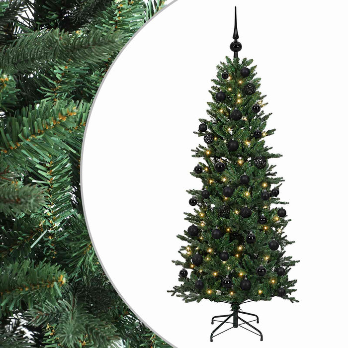 Brad de Crăciun artificial cu glob 150 cm 150 LED-uri Alb cald - WALTI WALTI