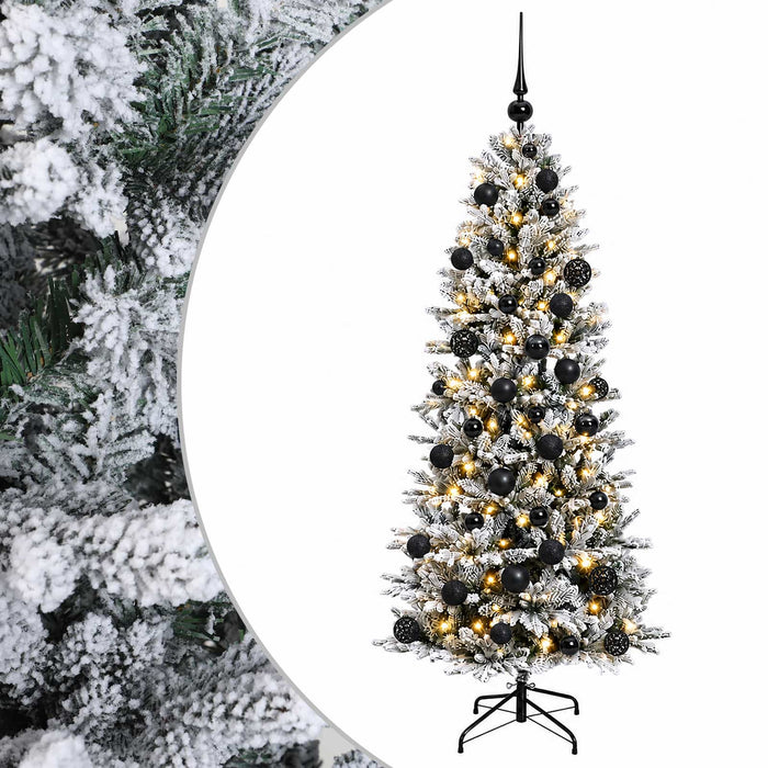 Brad de Crăciun artificial cu glob 120 cm 150 LED-uri Alb cald WALTI
