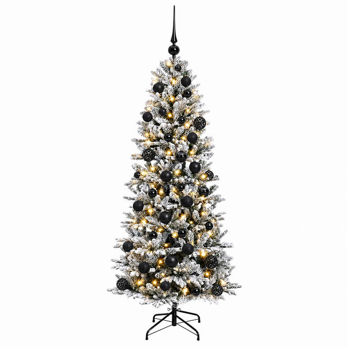 Brad de Crăciun artificial cu glob 120 cm 150 LED-uri Alb cald WALTI