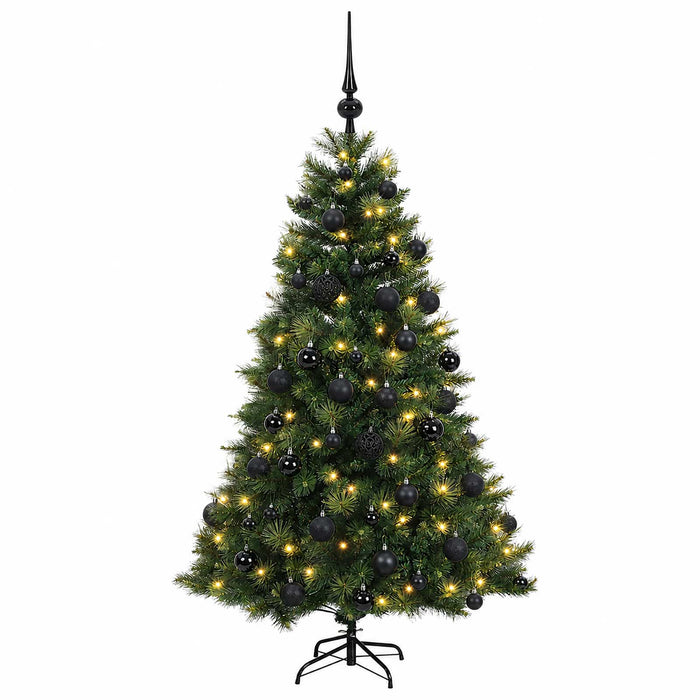 Brad de Crăciun artificial cu glob 150 cm 150 LED-uri Alb cald WALTI