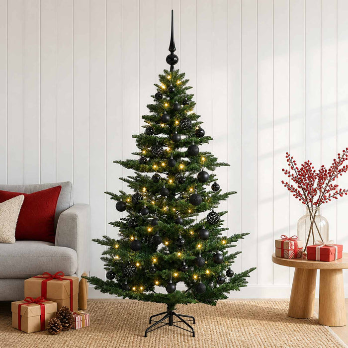 Brad de Crăciun artificial cu glob 120 cm 150 LED-uri Alb cald WALTI