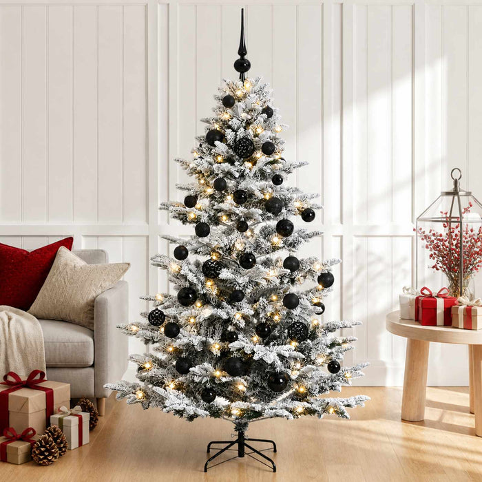 Brad de Crăciun artificial cu glob 150 cm 150 LED-uri Alb cald WALTI