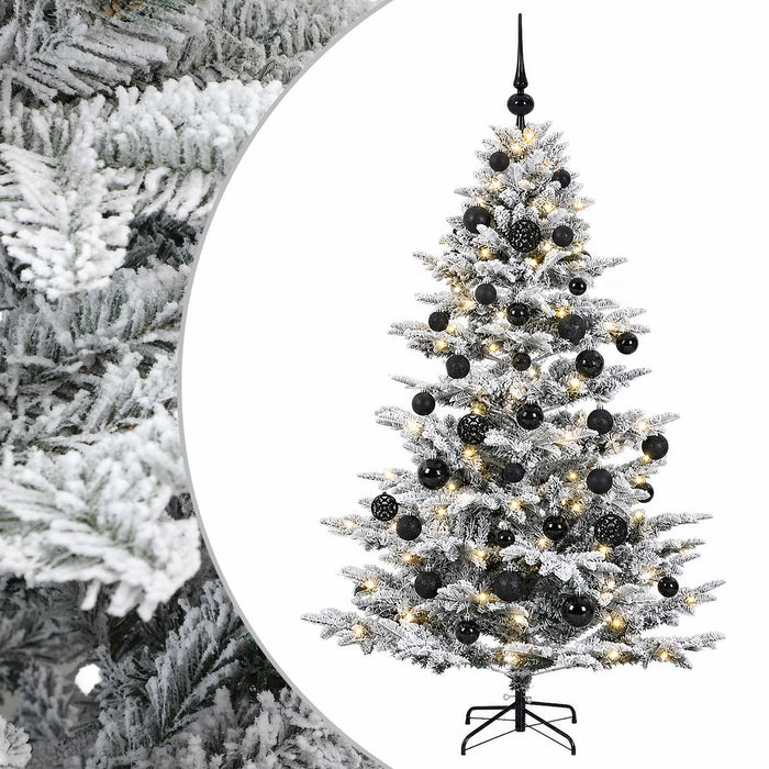 Brad de Crăciun artificial cu glob 150 cm 150 LED-uri Alb cald WALTI