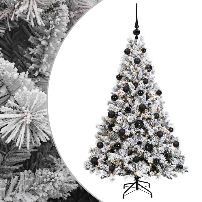 Brad de Crăciun artificial cu glob 150 cm 150 LED-uri Alb cald WALTI