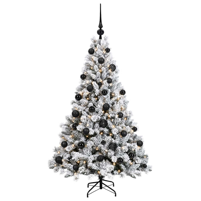 Brad de Crăciun artificial cu glob 150 cm 150 LED-uri Alb cald WALTI