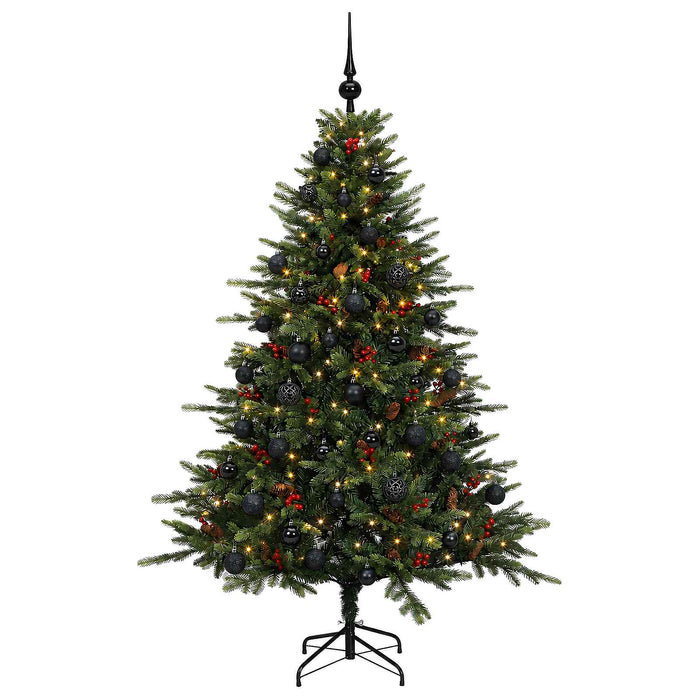 Brad de Crăciun artificial cu glob 150 cm 150 LED-uri Alb cald WALTI