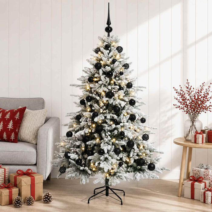 Brad de Crăciun artificial cu glob 150 cm 150 LED-uri Alb cald WALTI