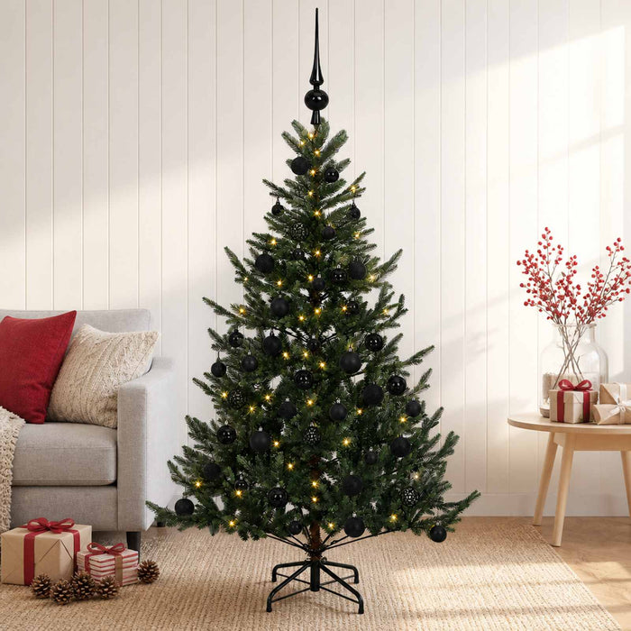 Brad de Crăciun artificial cu glob 150 cm 150 LED-uri Alb cald WALTI