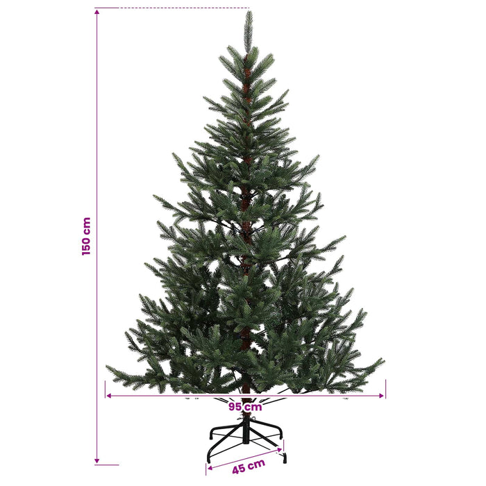Brad de Crăciun artificial cu glob 150 cm 150 LED-uri Alb cald WALTI