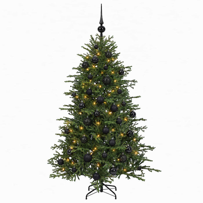 Brad de Crăciun artificial cu glob 120 cm 150 LED-uri Alb cald WALTI