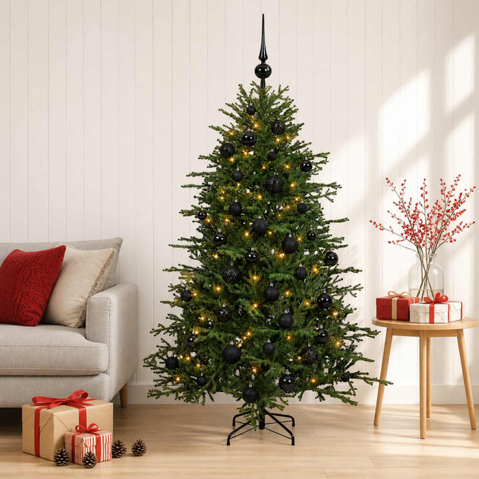 Brad de Crăciun artificial cu glob 120 cm 150 LED-uri Alb cald WALTI