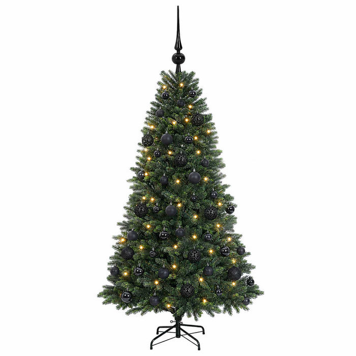 Brad de Crăciun artificial cu globuri 120 cm 150 LED-uri WALTI