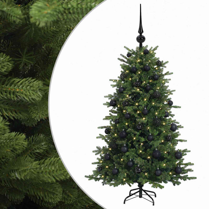 Brad de Crăciun artificial cu glob 150 cm 150 LED-uri Alb cald WALTI