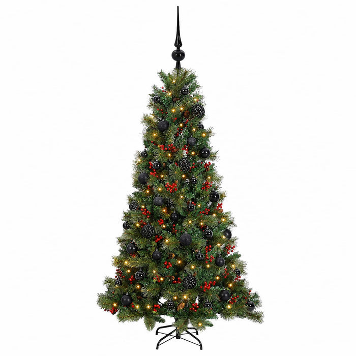 Brad de Crăciun artificial cu glob 150 cm 150 LED-uri Alb cald WALTI