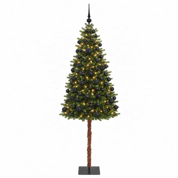 Brad de Crăciun artificial cu globuri 150 cm 150 LED-uri - WALTI WALTI