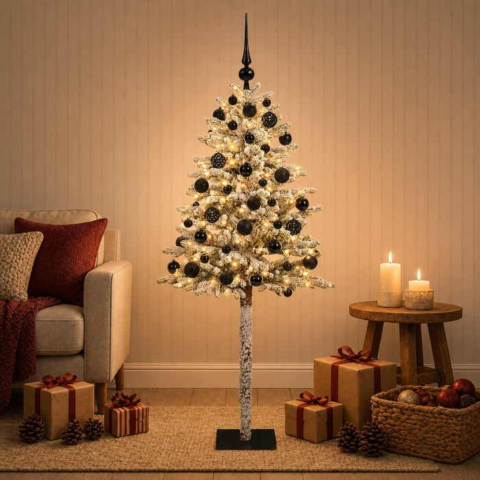 Brad de Crăciun artificial cu globuri 120 cm 150 LED-uri - WALTI WALTI