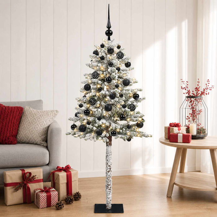 Brad de Crăciun artificial cu globuri 120 cm 150 LED-uri - WALTI WALTI
