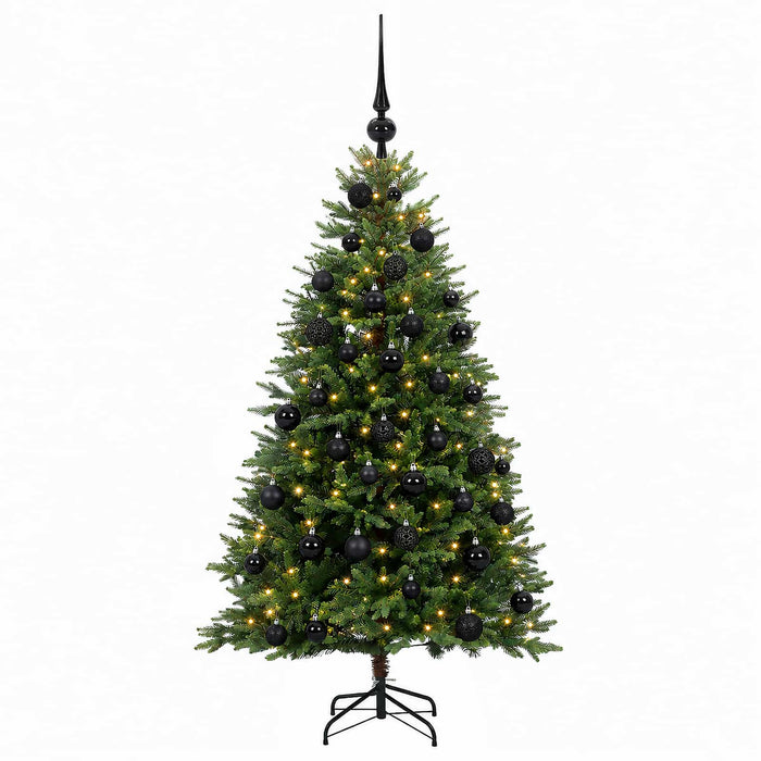Brad de Crăciun artificial cu globuri 150 cm 150 LED-uri - WALTI WALTI