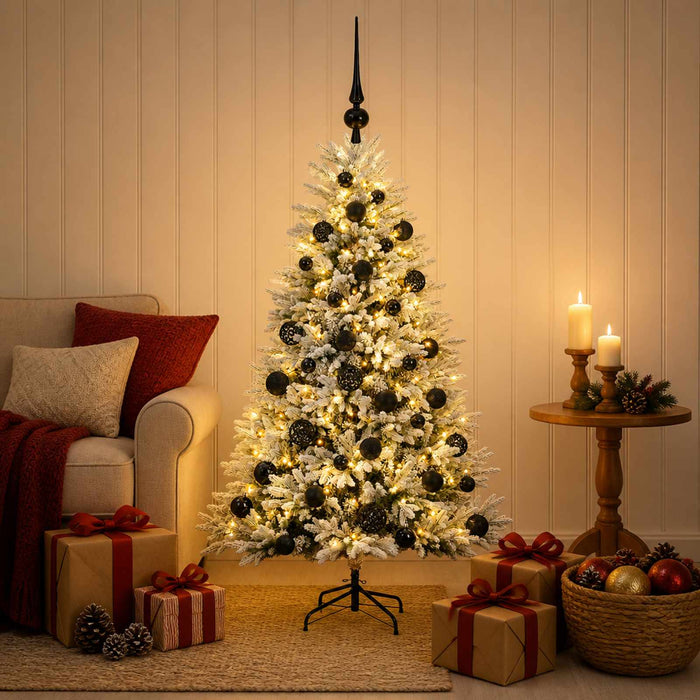Brad de Crăciun artificial cu globuri 150 cm 150 LED-uri - WALTI WALTI