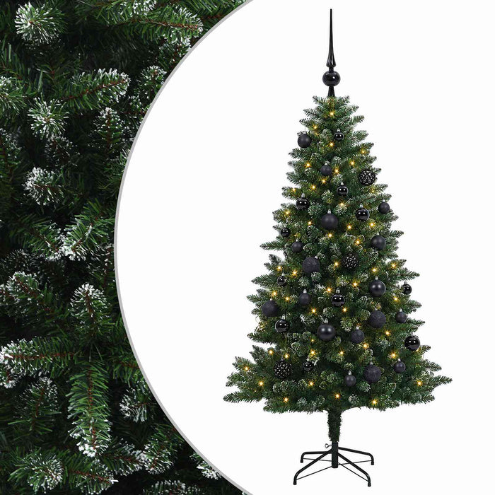 Brad de Crăciun artificial cu globuri 150 cm 150 LED-uri - WALTI WALTI